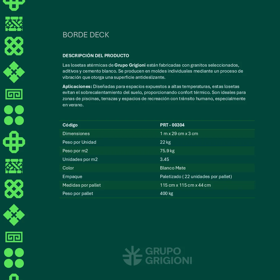 Loseta Atérmica Borde Deck